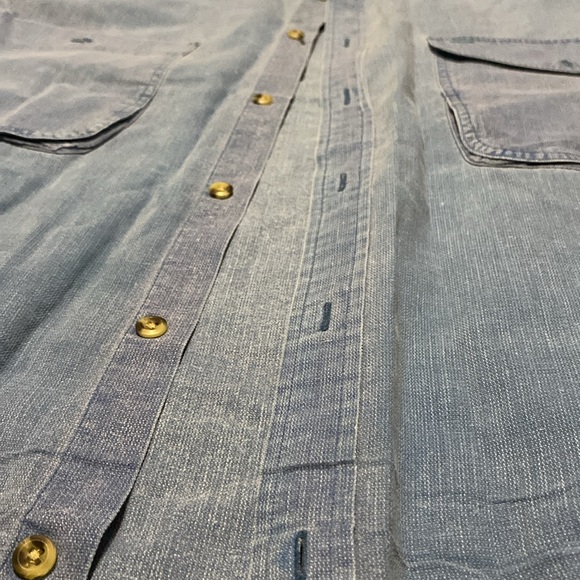 VTG Tommy Hillfiger Blue Button-down Y2K mini embroidery - Picture 3 of 11